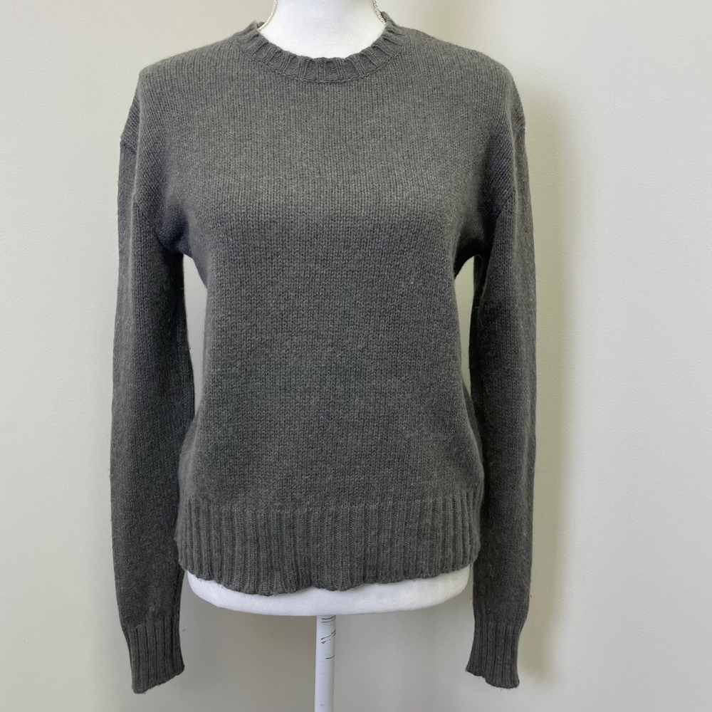 Lauren Ralph Lauren Womens Grey Wool Blend Crewneck Sweater XS TP Classic Fall